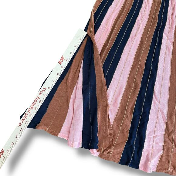 Foxiedox Striped Knit 2 Piece Set S Sweater + Maxi Skirt Festival Retro Boho Y2K - Picture 9 of 10
